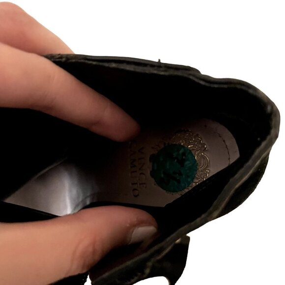 Vince Camuto trendy black stiletto heels peep toe business formal shoes stunning - Picture 8 of 9